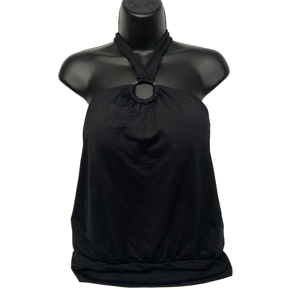 Michael‎ Kors Womens Halter Underwire Tankini Swim Top
